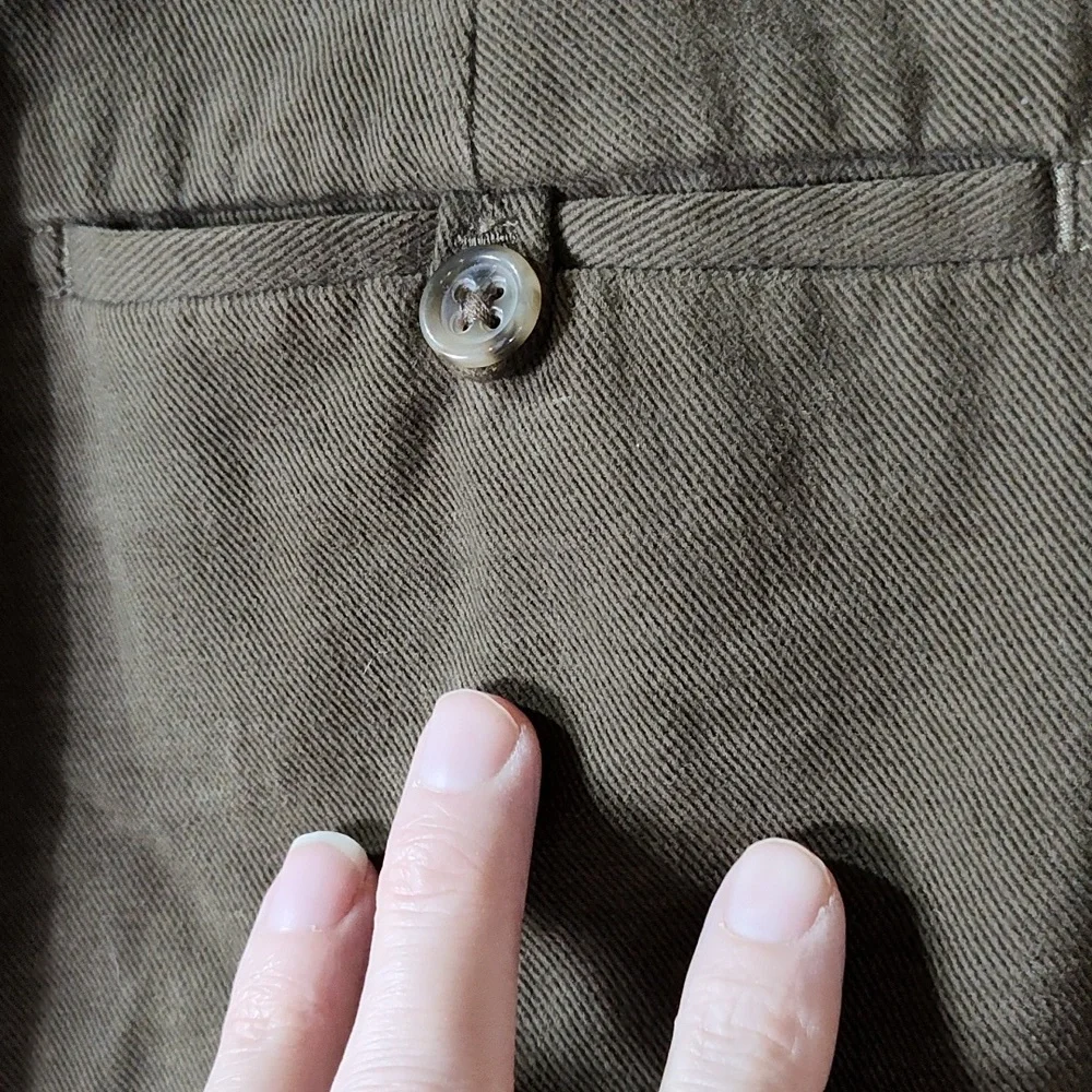 32x32 Vtg Brown Twill Mens Chino Excellent Condition